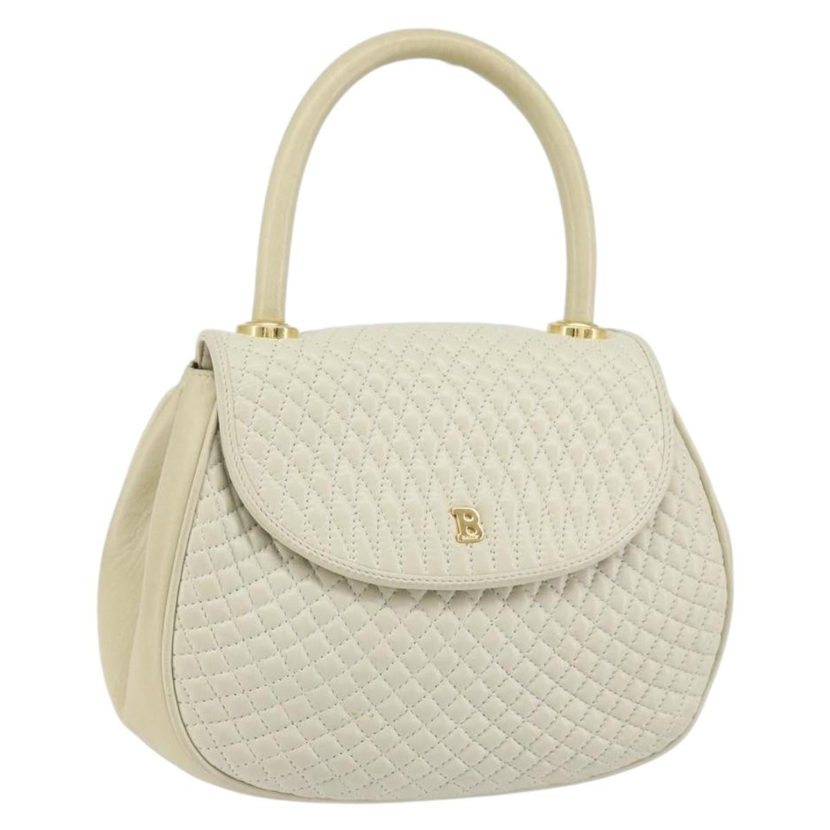 Bally Vintage Handbag Quilted Leather Product Image