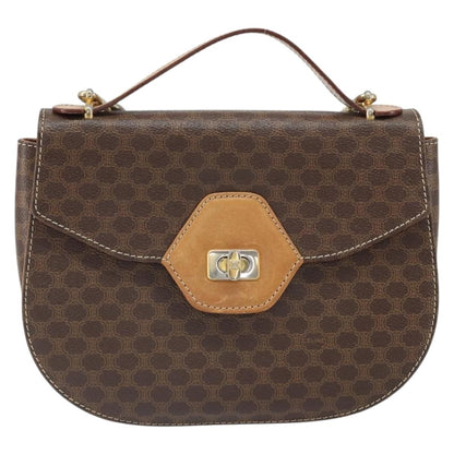 Celine Vintage Macadam Shoulder Bag Canvas and Leather Product Image