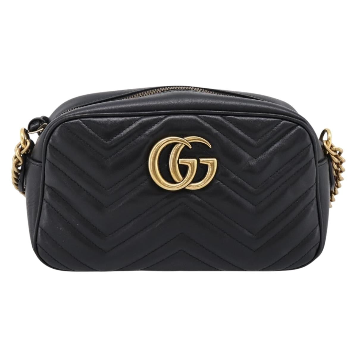Gucci GG Marmont Monochrome Matelasse Leather Small