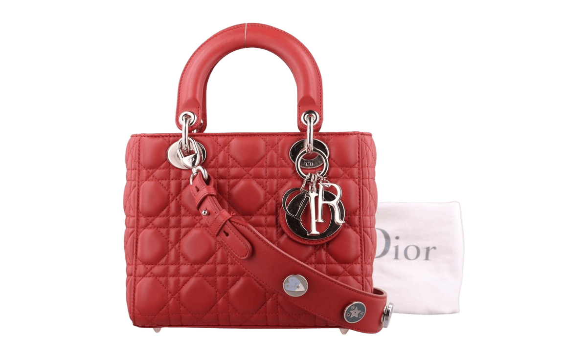 Christian Dior My ABCDior Lady Dior Cannage Quilt Leather Small