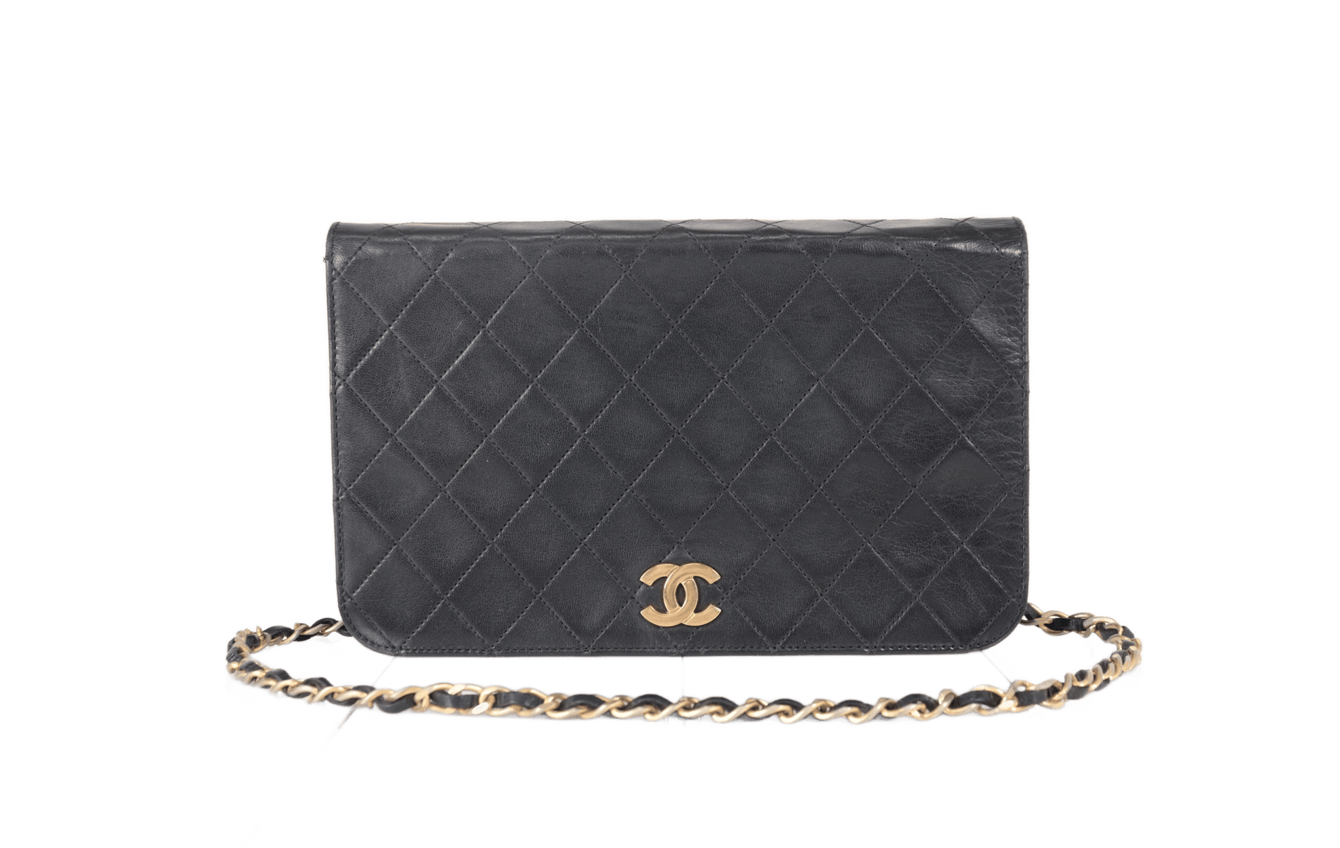Chanel Vintage 3 Way Full Flap Bag Quilted Lambskin Small