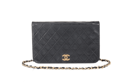 Chanel Vintage 3 Way Full Flap Bag Quilted Lambskin Small