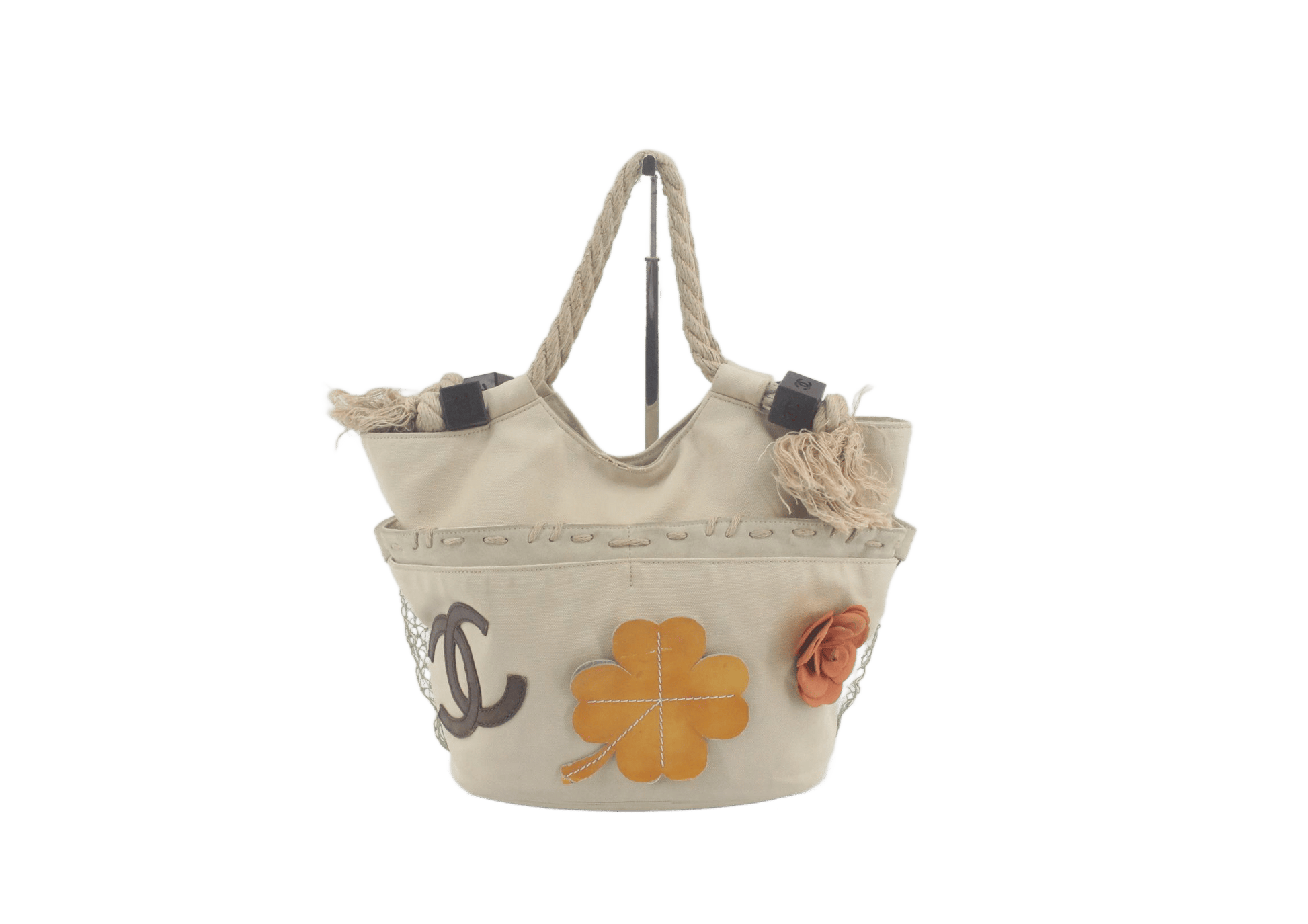 Chanel Tote Bag with coco mark Canvas canvas medium