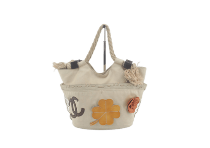Chanel Tote Bag with coco mark Canvas canvas medium