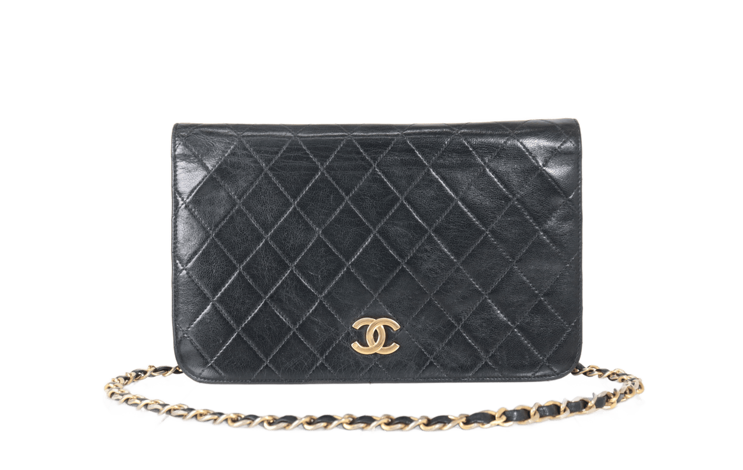 Chanel Vintage Full Flap Bag Quilted Lambskin Medium