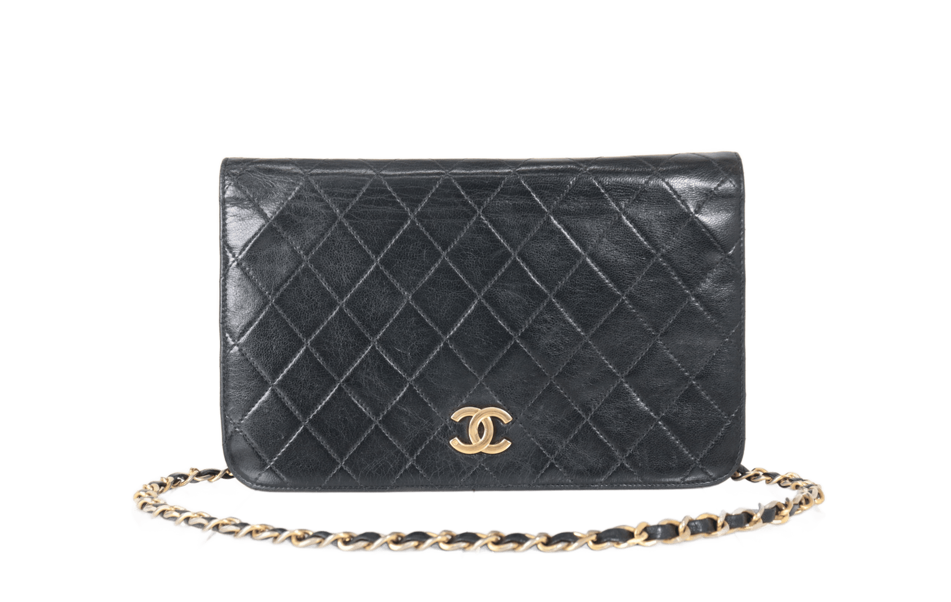 Chanel Vintage Full Flap Bag Quilted Lambskin Medium
