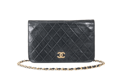 Chanel Vintage Full Flap Bag Quilted Lambskin Medium
