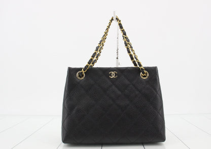 Chanel Shopping Tote Quilted Caviar Large