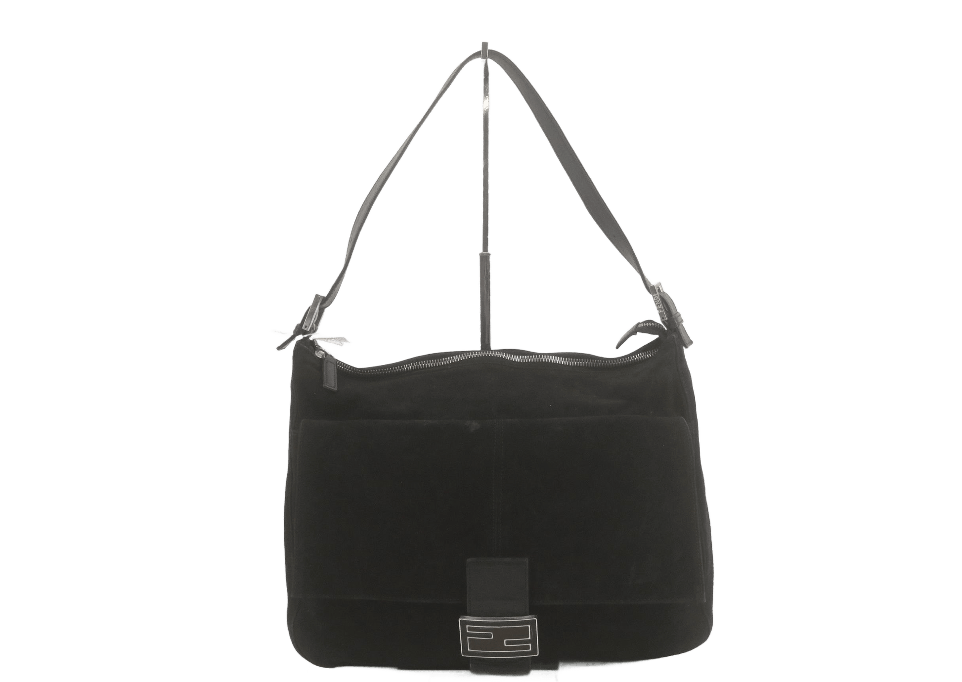Fendi FENDI BAGUETTE SUEDE Suede noir Large