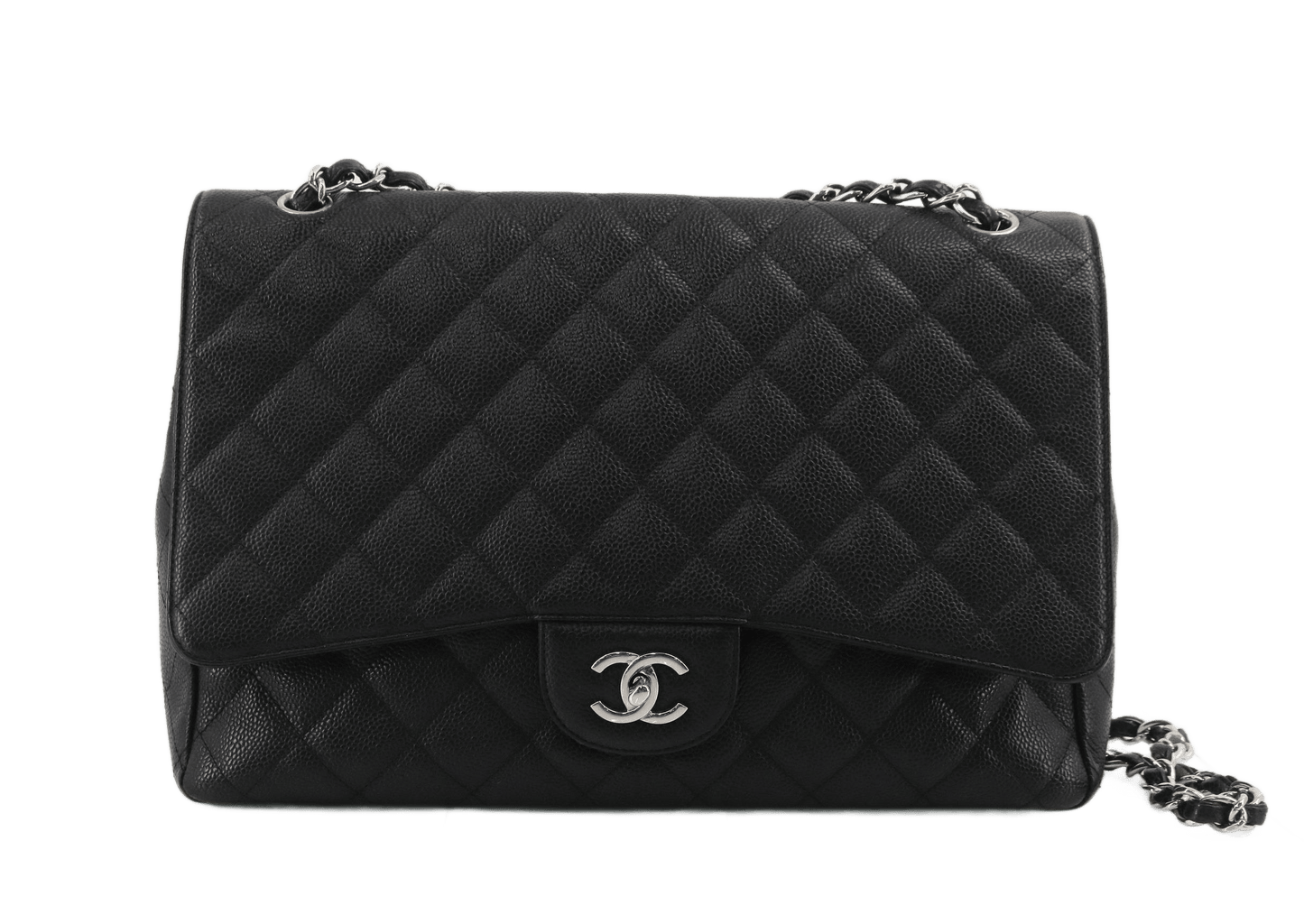 Chanel Timeless - Classic Double Flap Bag Quilted Caviar Jumbo 30 x 20 x 10