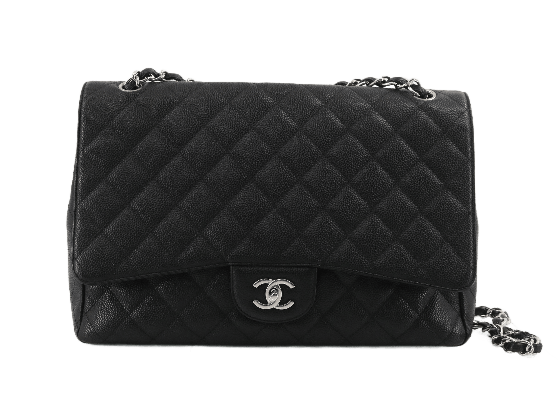 Chanel Timeless - Classic Double Flap Bag Quilted Caviar Jumbo 30 x 20 x 10