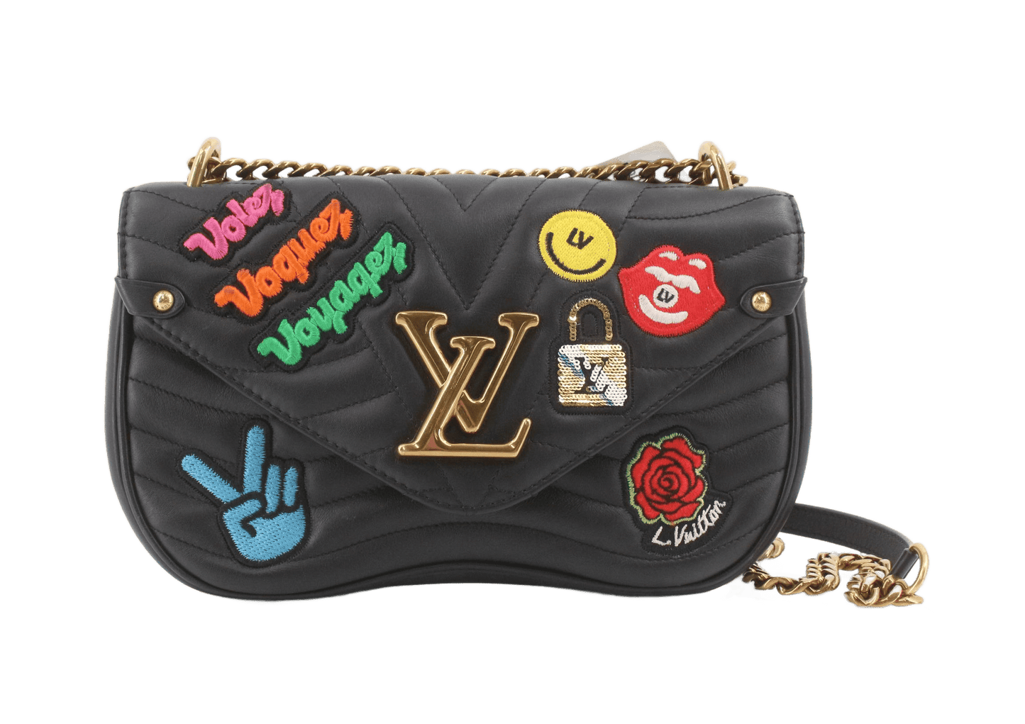 Louis Vuitton New Wave Chain Pochette Quilted Leather Large